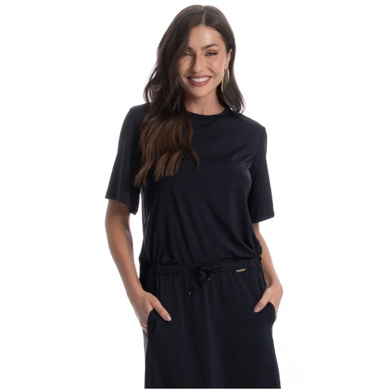 Blusa Ampla Feminina Madrid Preto/G