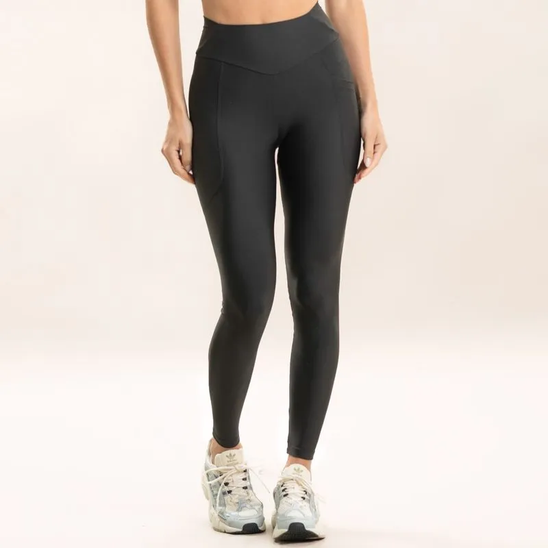Calça Legging Curve Shape Com Bolso Run Vivame Preto/P