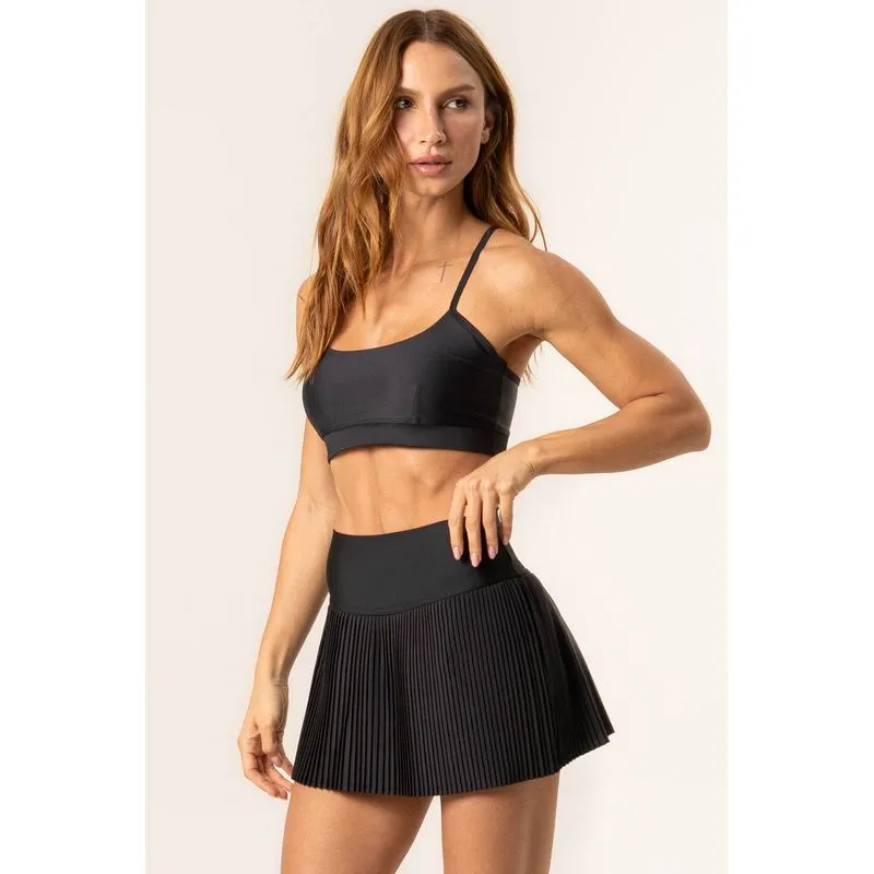Short Saia Plissado Cardio Vivame Preto/P