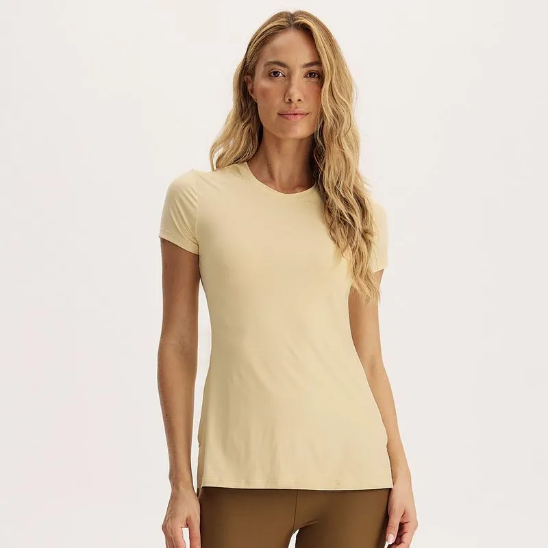 Camiseta Feminina Pulse Lunge Vivame Bege/P