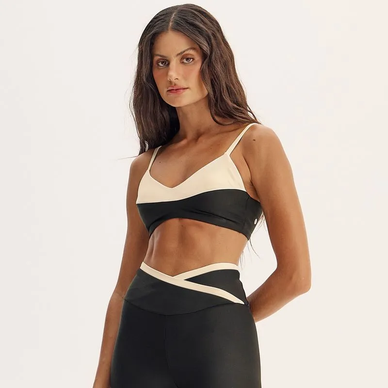 Top V Alcinha Powerline Vivame Preto/G