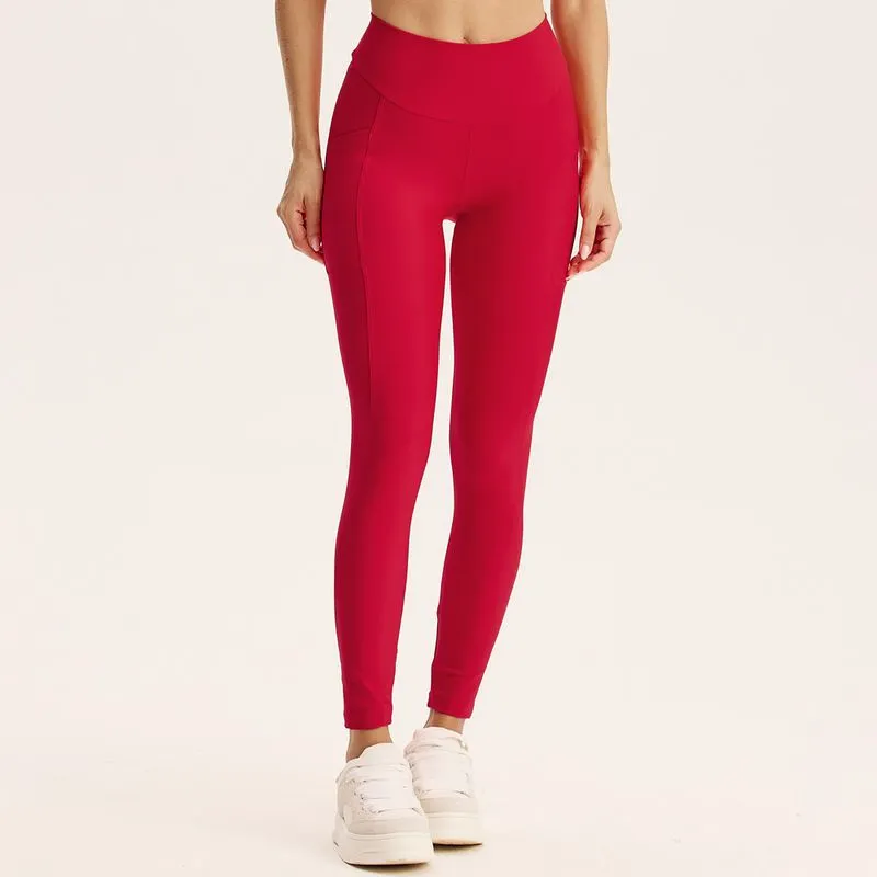 Calça Legging Comfort Shape Com 2 Bolsos Rebound Vivame Vermelho/P