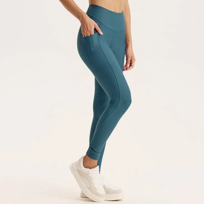 Calça Legging Comfort Shape Com 2 Bolsos Rebound Vivame Azul-2/GG