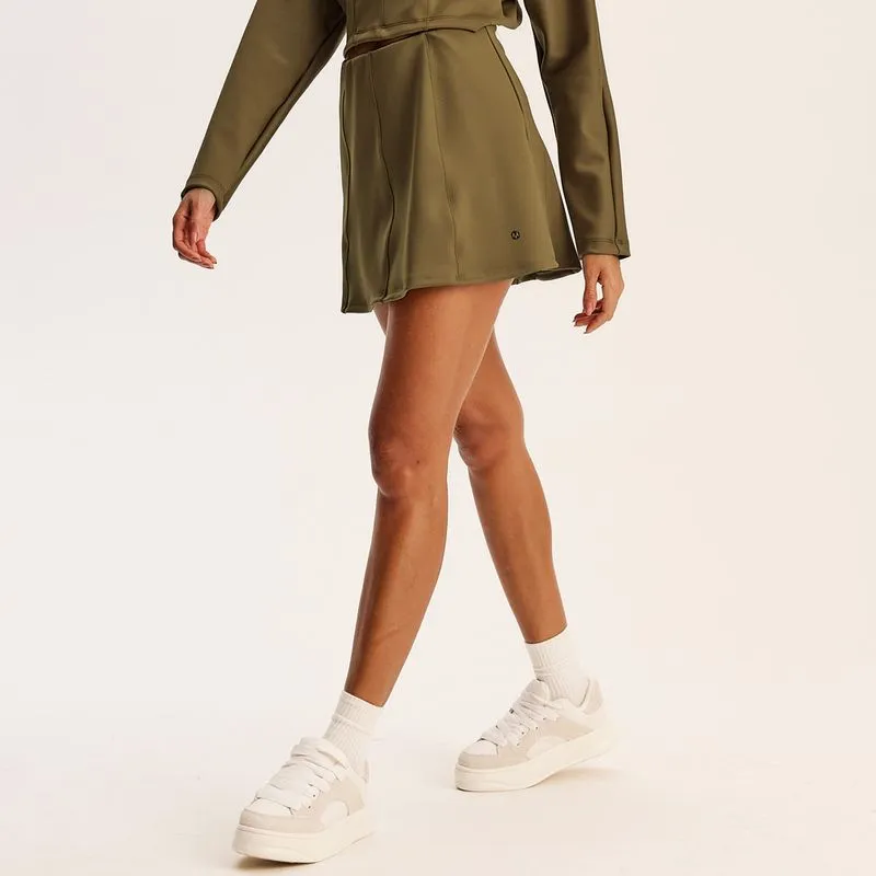 Short Saia Evasê Neofit Align Vivame Verde/G