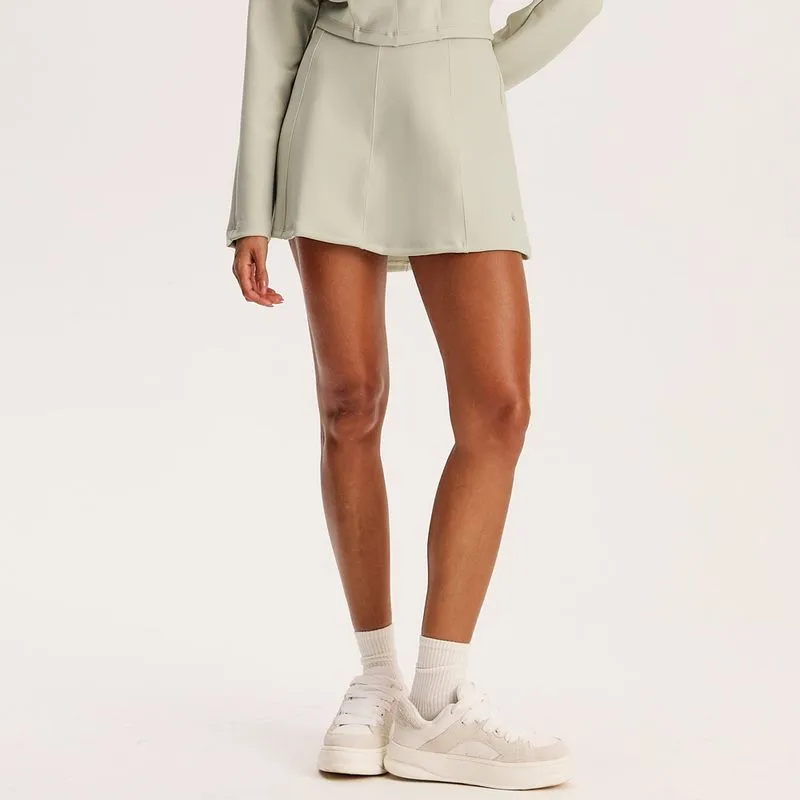 Short Saia Evasê Neofit Align Vivame Bege/P