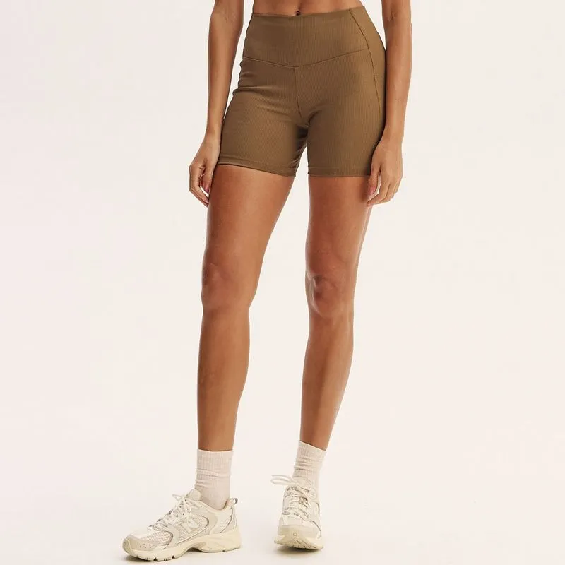 Shorts Médio Rib Matte Vivame Marrom/M