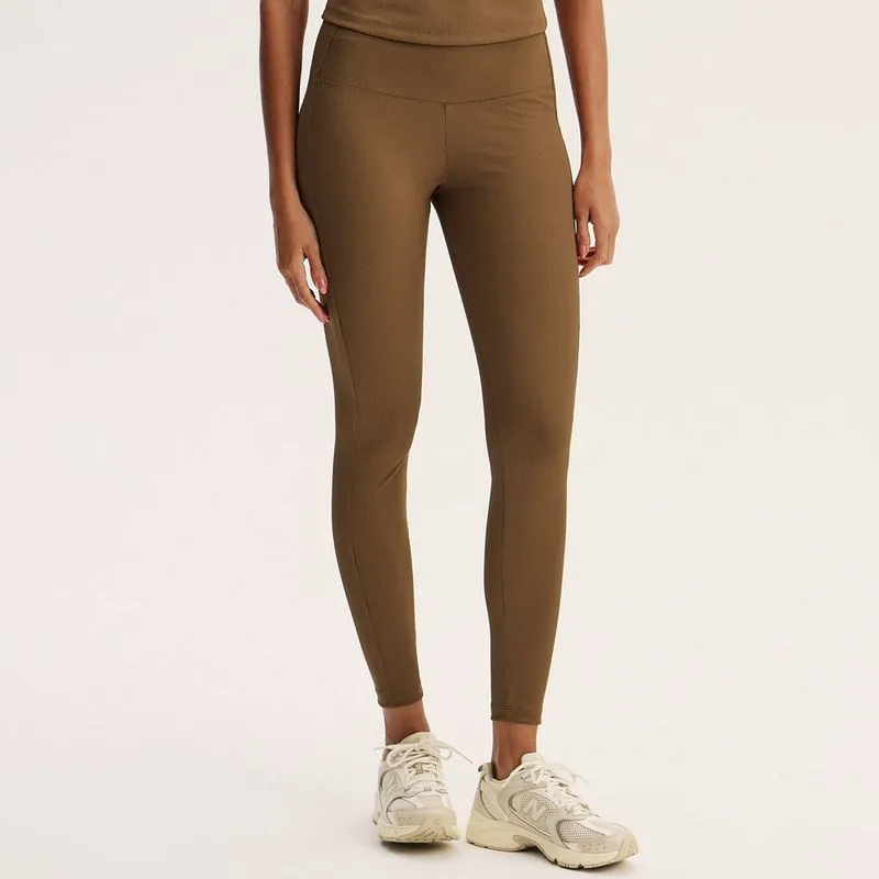 Calça Legging Rib Matte Vivame Marrom/G