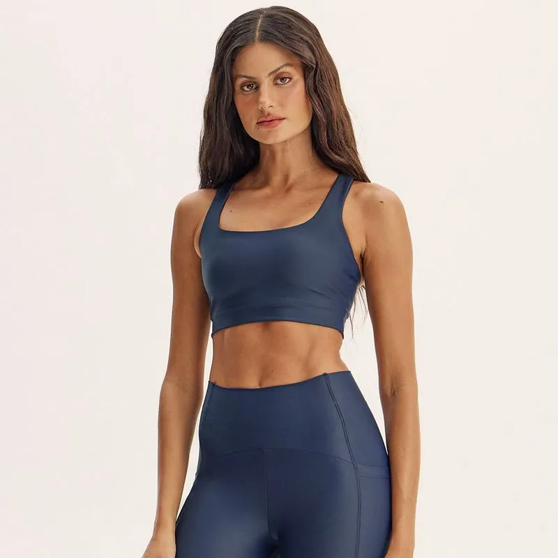 Top Nadador Com Bolso Elite Vivame Azul Marinho/P