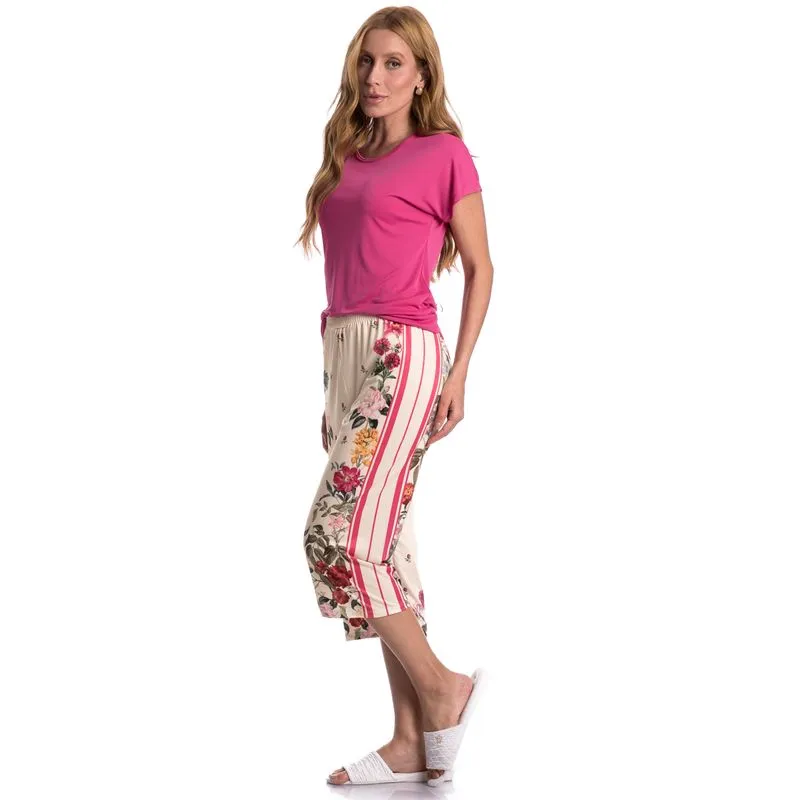 Pijama Feminino Pescador Luisa Rosa/GG