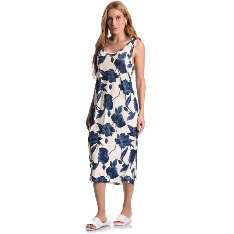Vestido Midi Regata Verano Azul Marinho/GG