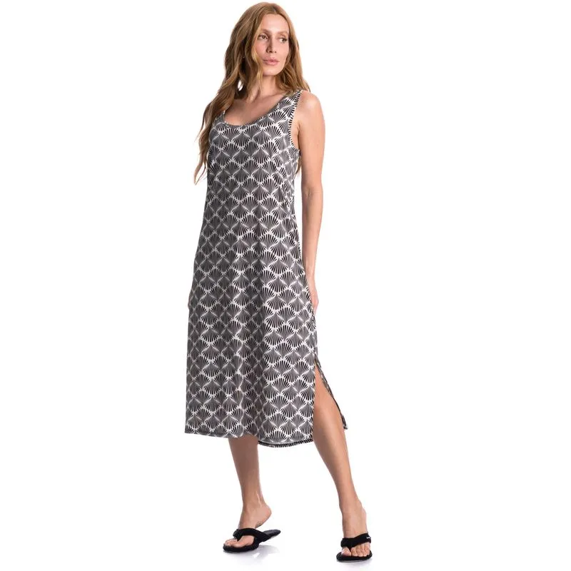 Vestido Midi Regata Verano Preto/G