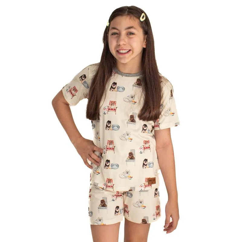 Pijama Infantil Unissex Curto Lyla Summer Branco/04