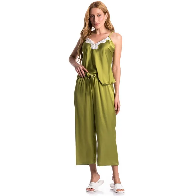 Pijama Feminino Capri Milena Verde/P