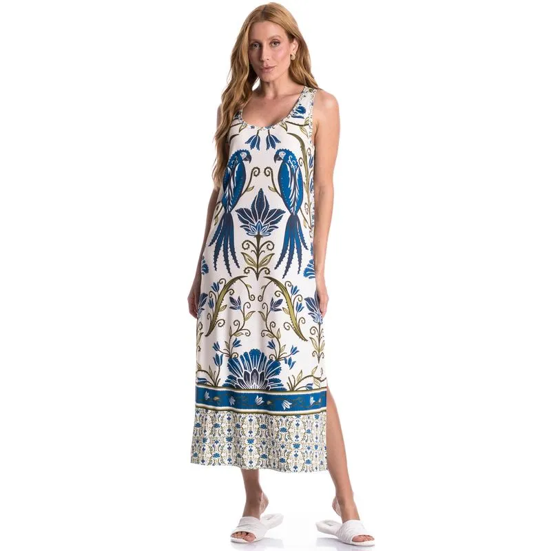 Vestido Longo Regata Milena Azul-2/P