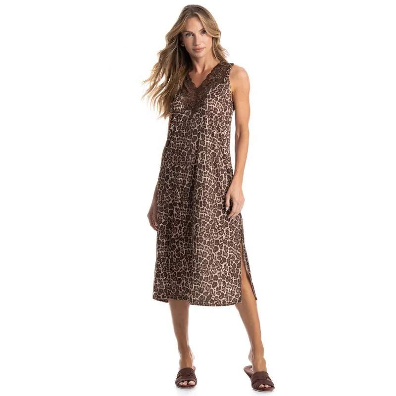 Camisão Midi Regata Malu Marrom/GG