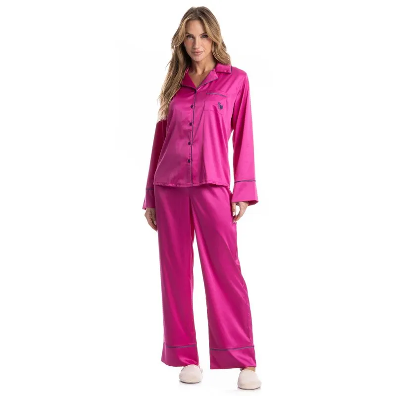 Pijama Longo Americano Valentine Rosa-2/M