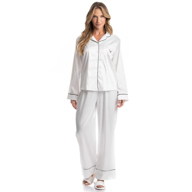Pijama Longo Americano Chloe Branco/G