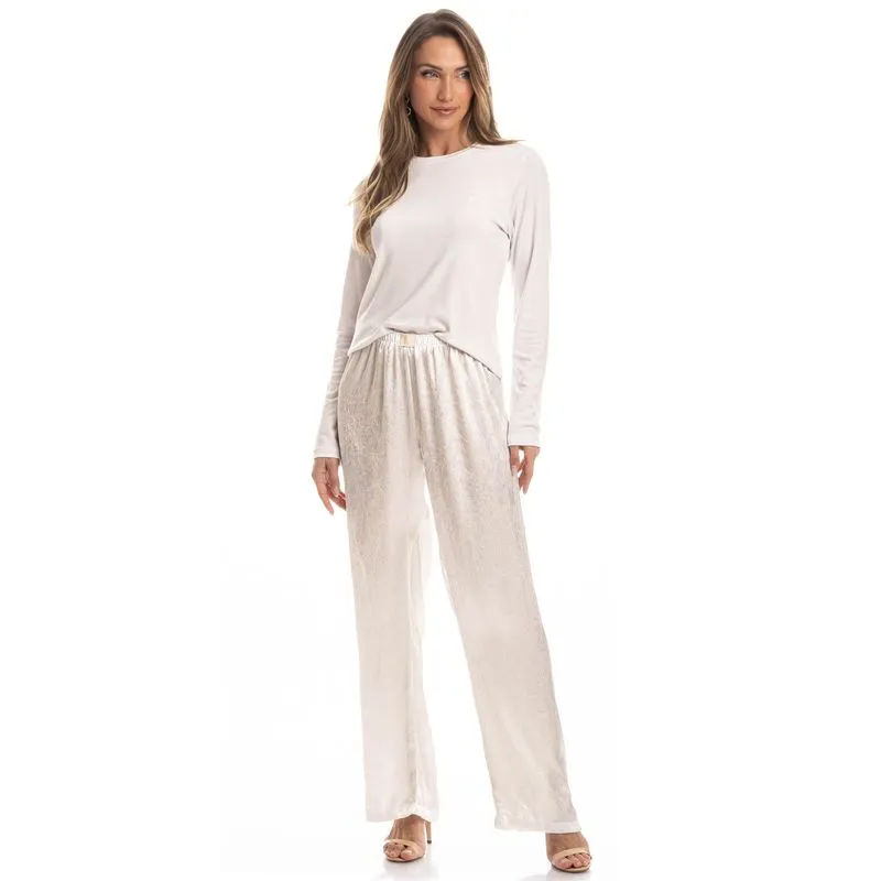 Pijama Longo Gaia Branco/M