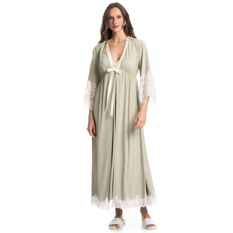 Robe Feminino Longo Gabriela Bege/TU