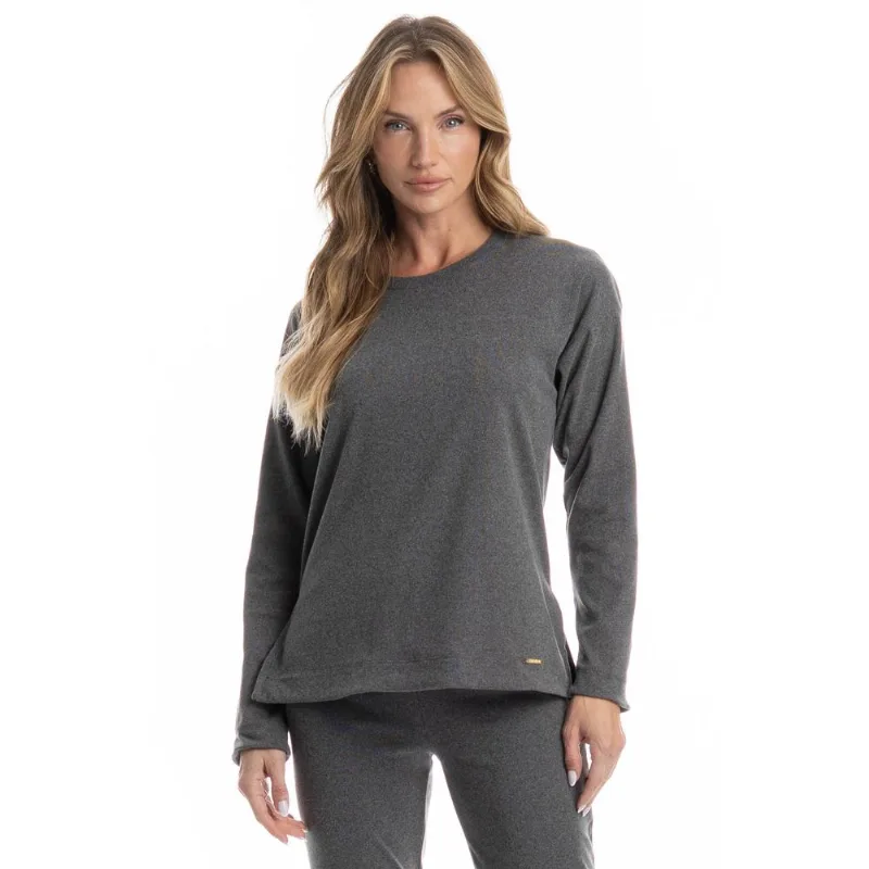 Blusa Luna Manga Longa Preto/G