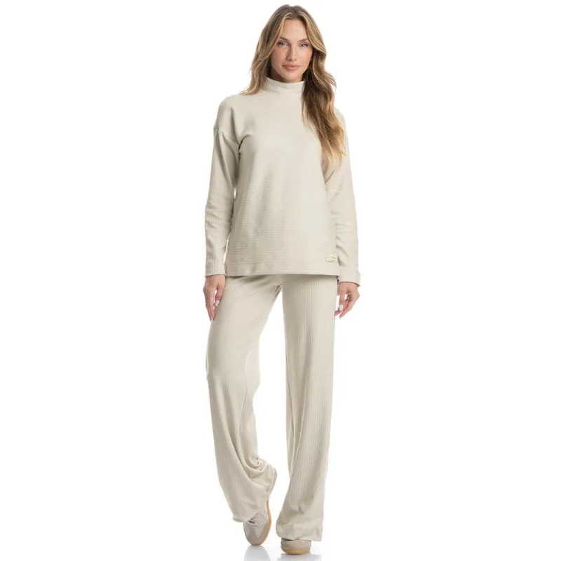 Calça Wide Leg Elisa Bege/M