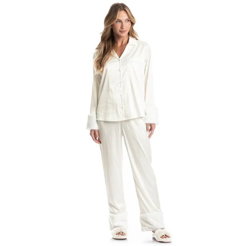 Pijama Longo Americano Babi Branco/G