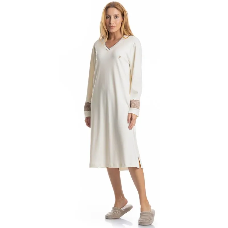 Camisão Feminino Midi Louise Branco/P
