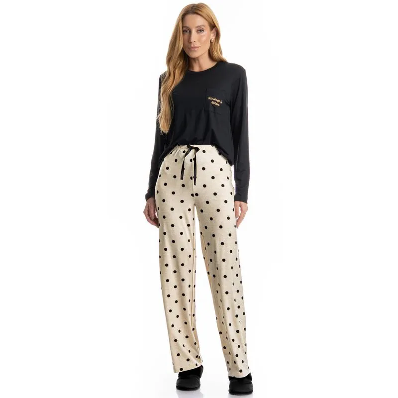 Pijama Longo Sabrina Branco/M