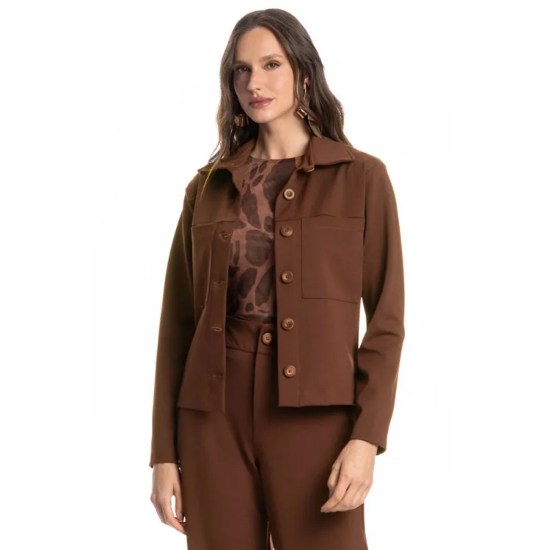 Camisa Feminina Daniela Marrom/GG