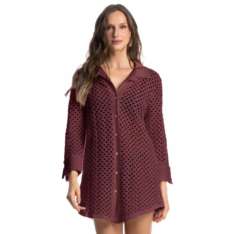 Camisa Feminina Mangostim Vinho/G