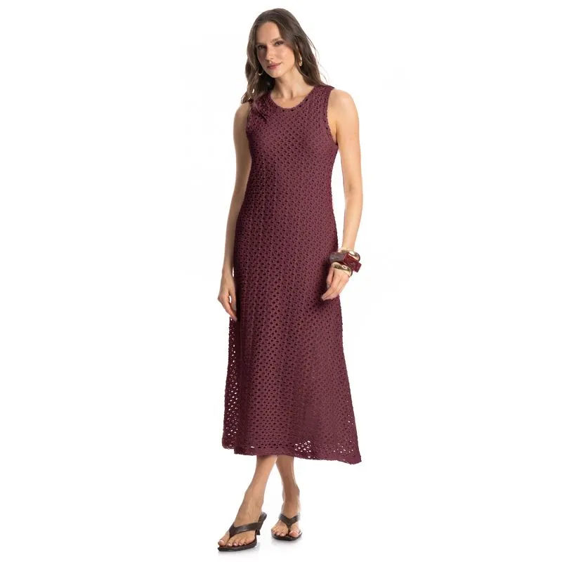 Vestido Regata Mangostim Vinho/M