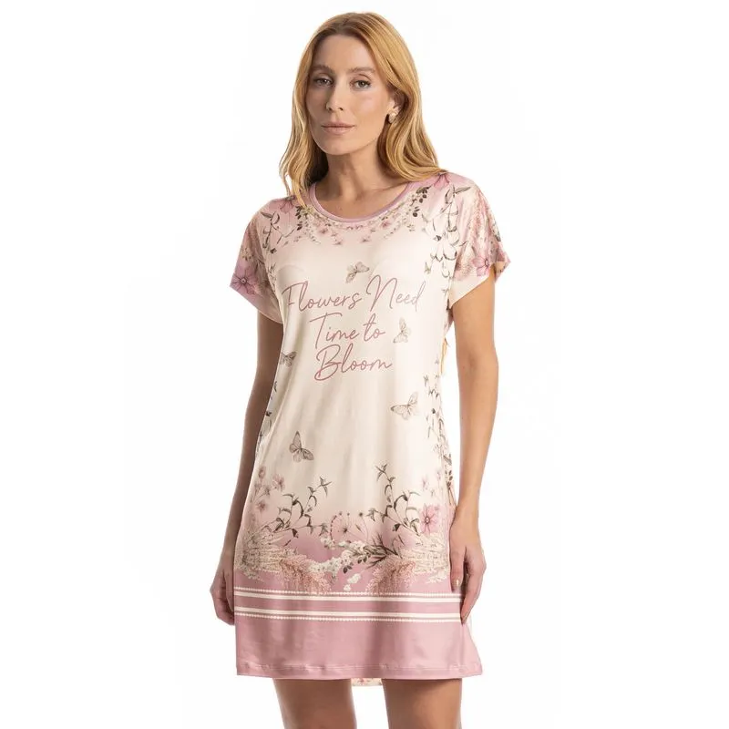 Camisão Manga Curta Alice Branco/P