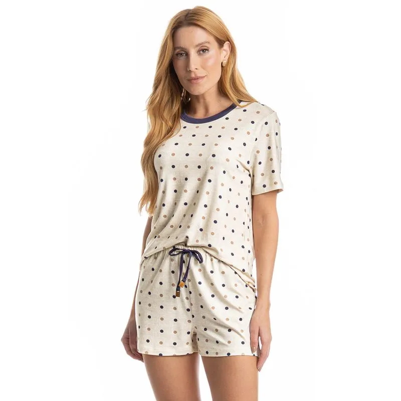 Pijama Feminino Curto Pati Branco/GG