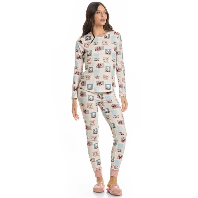 Pijama Slim Sheep Branco/P