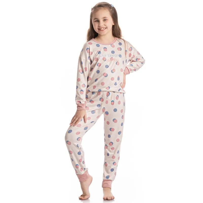 Pijama Longo Infantil Velvet Sheep Branco/02