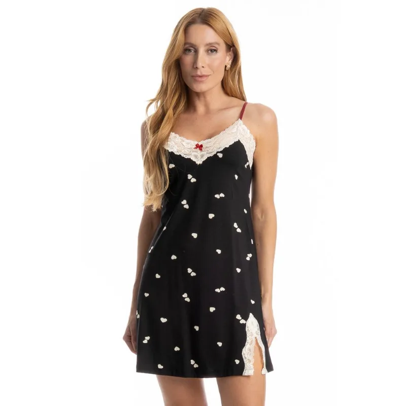Camisola Feminina Lovely Preto/GG