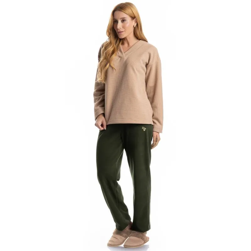 Pijama Feminino Longo Letícia Verde/G
