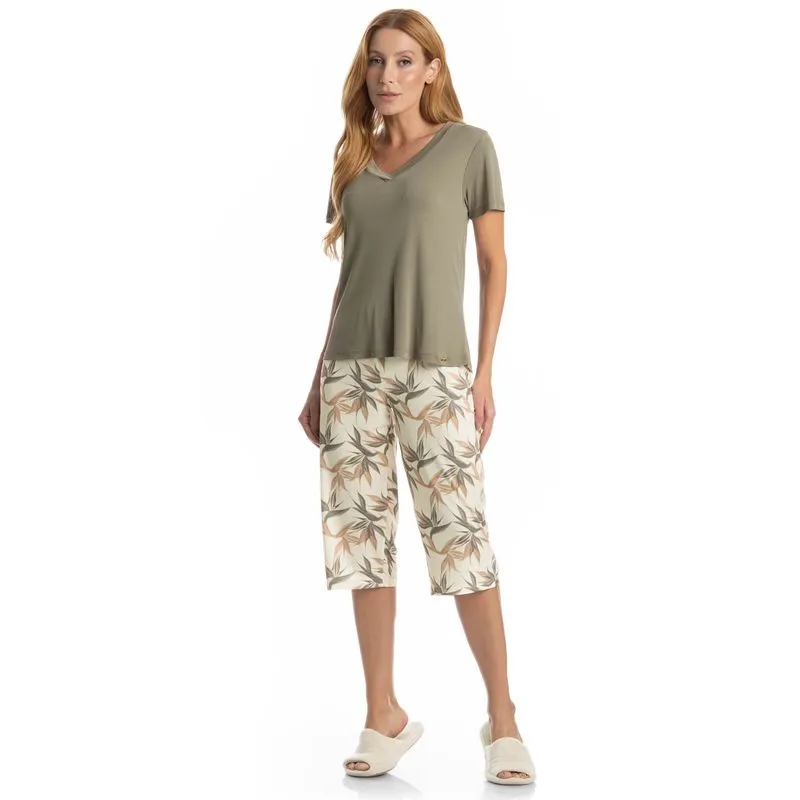 Pijama Feminino Pescador Rafaela Verde/G