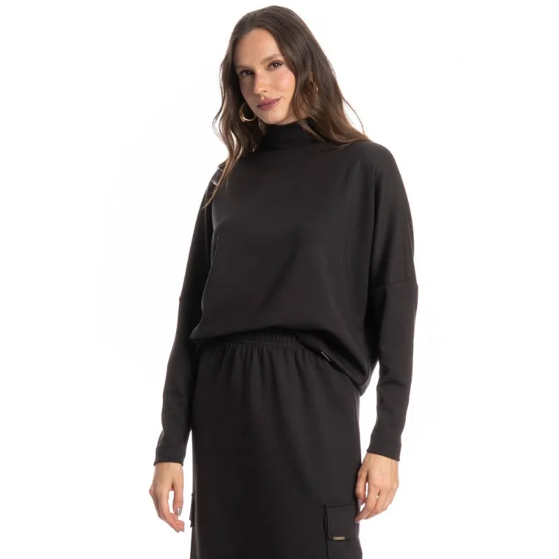Blusa Gola Alta Pauline Preto/G