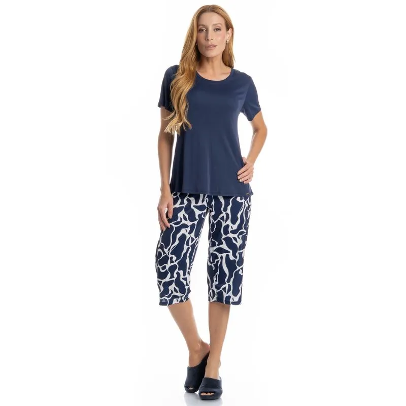 Pijama Teresa Pescador Azul Marinho/XG