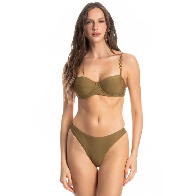 Biquíni Corset Slim Gigi Inteira Erva Doce Verde/P