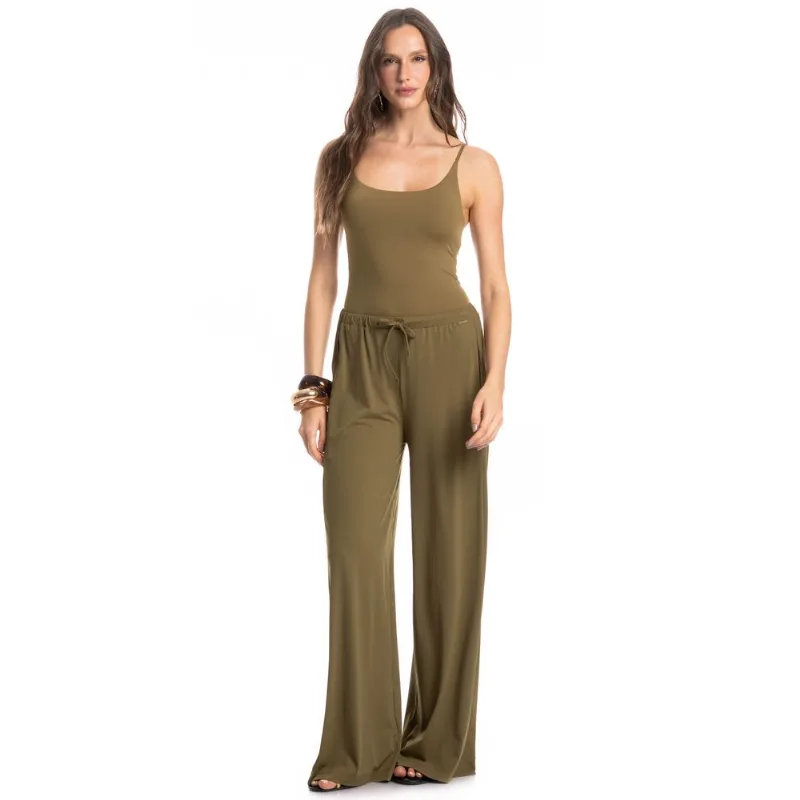 Calça Feminina Com Bolso Málaga Erva Doce Verde/P