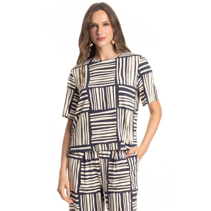 Blusa Ampla Feminina Montreal Azul Marinho/GG