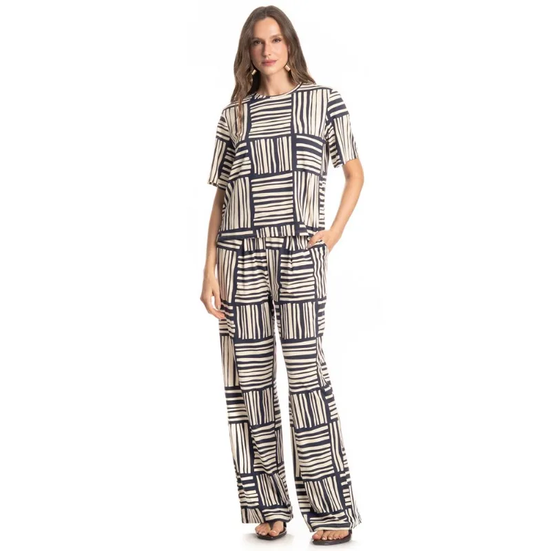 Calça Feminina Com Bolsos Montreal Azul Marinho/G