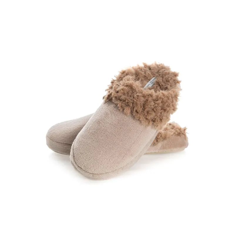 Chinelo Feminino Com Pelo Bela Soft Bege/40