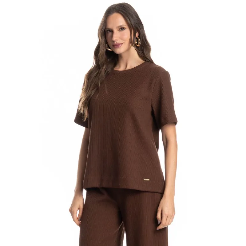 Blusa Feminina Giulia Marrom/G