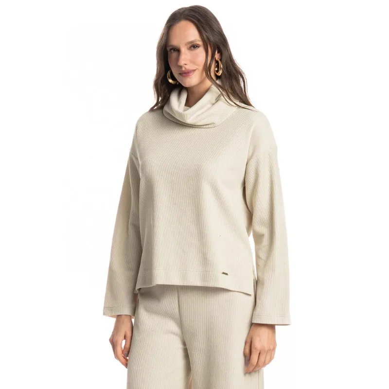 Blusa Feminina Gola Alta Giulia Branco/G