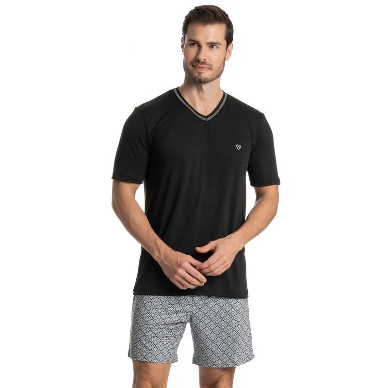 Pijama Masculino Curto Thomas Preto/M