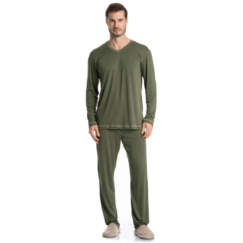 Pijama Masculino Longo Thomas Verde/P