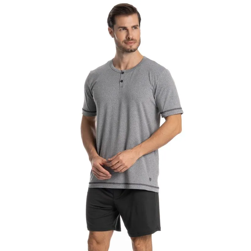 Pijama Curto Masculino Henri Cinza/M